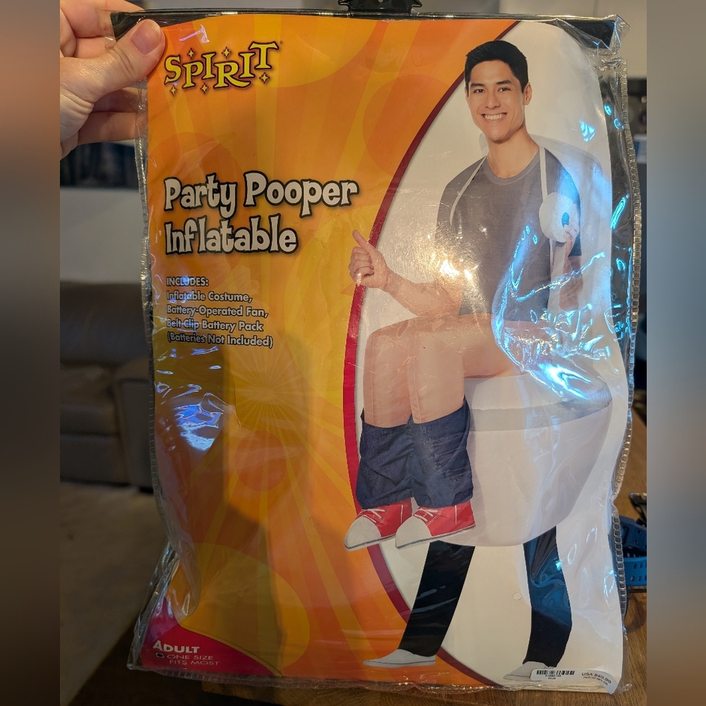 Spirit Party Pooper Inflatable Costume - Red and Blue